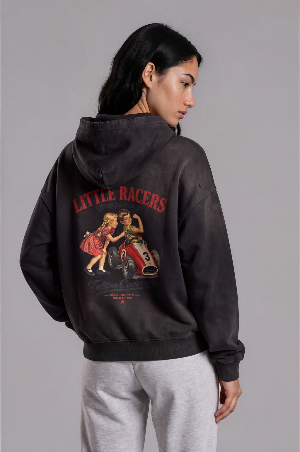 VENTORE "Little Racers" Oversized Heavyweight Hoodie