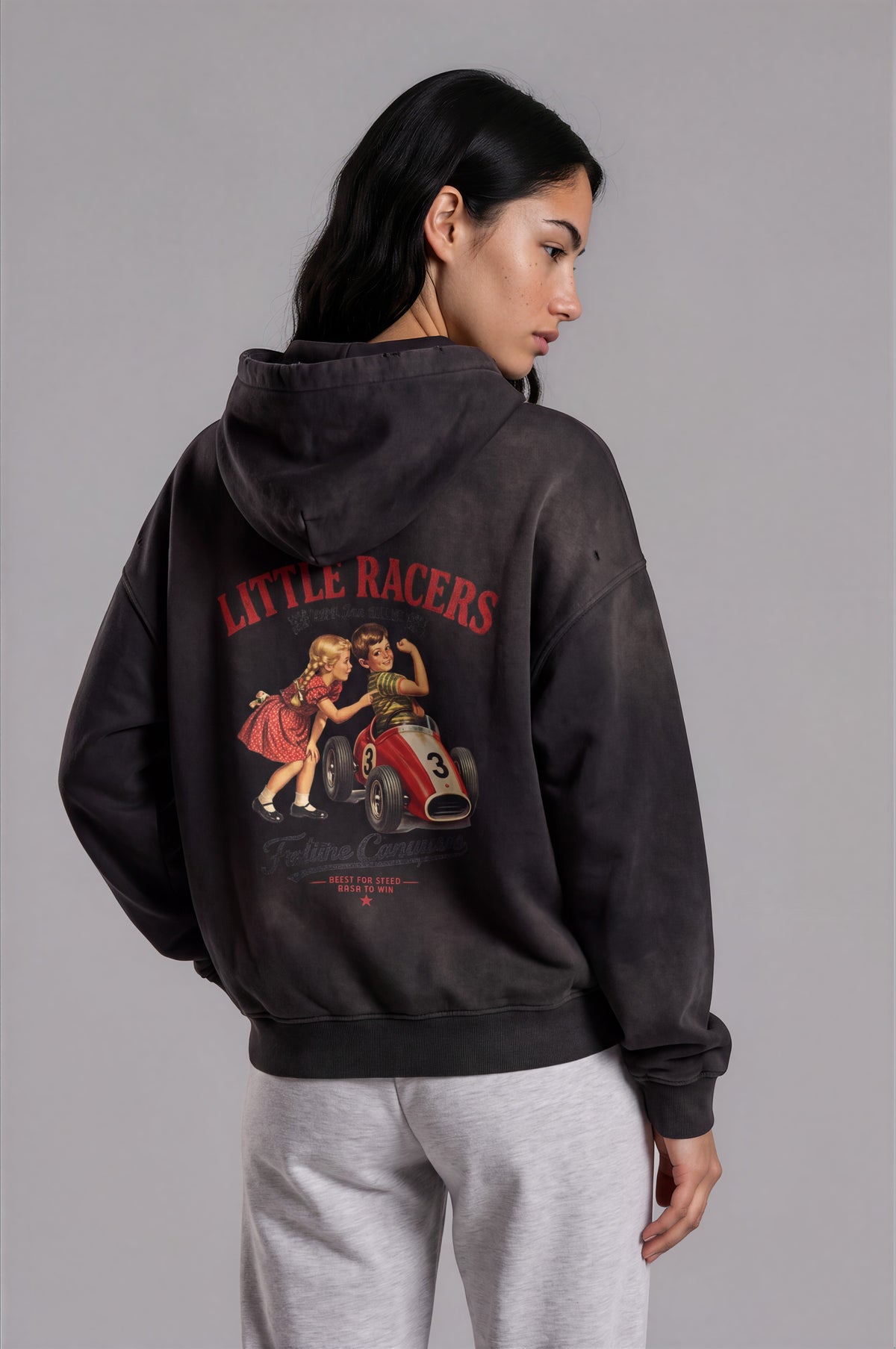 VENTORE "Little Racers" Oversized Heavyweight Hoodie